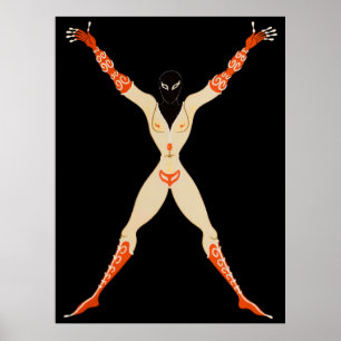 De letter X uit de Alphabet Suite, 1976 Poster