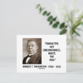 De letters T. Washington van de Boek niet omstandi Briefkaart (Staand voorkant)