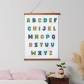 De letters van het ABC. Houten wandtapijt hanger Hangend Wandkleed (Slaapkamer)