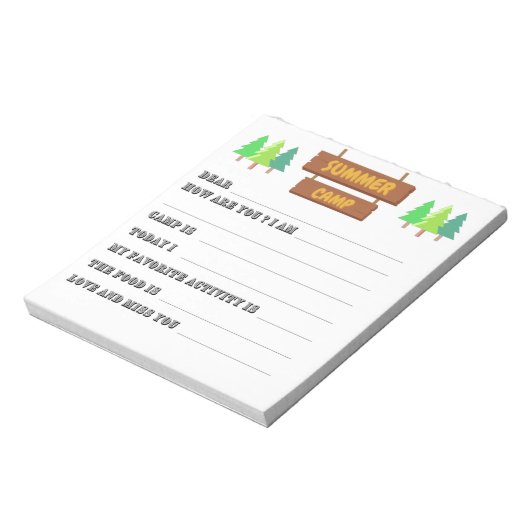 De letters van Kamp vullen het Leeg in Notitieblok (Linkerzijde)