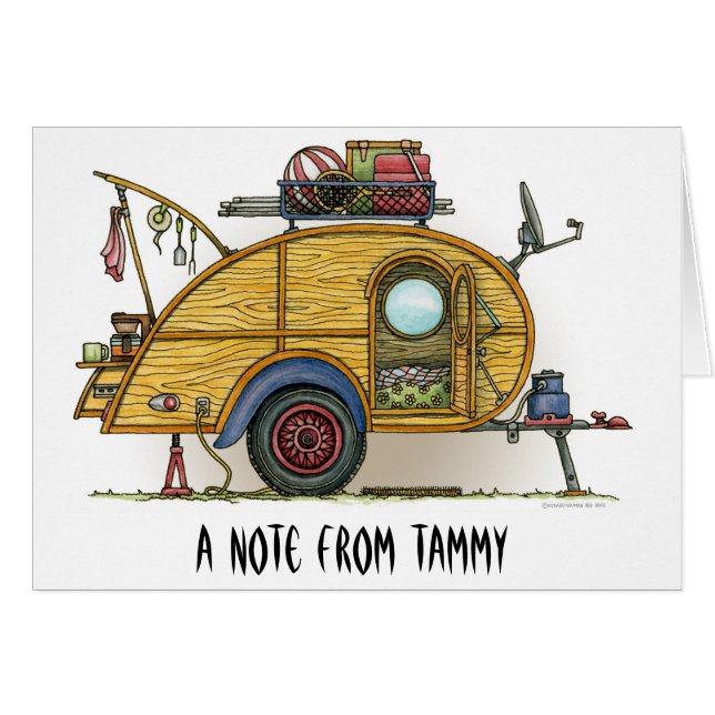 De leuke Aanhangwagen van de Reis van de (Voorkant Horizontaal)