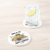 De leuke Aanhangwagen van de Reis van de Zandsteen Onderzetter (Zijkant)