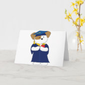 De leuke Afstuderen van het Puppy Kaart (Gele Bloem)