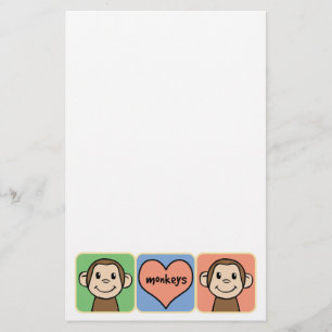 De leuke Apen van de Kunst van de Klem van de Briefpapier