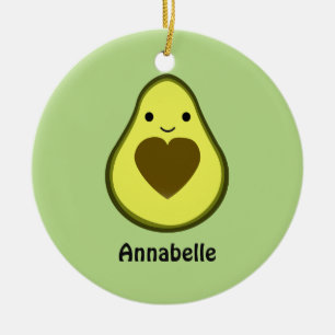 De Leuke Avocado van de Liefde van de avocado met Keramisch Ornament