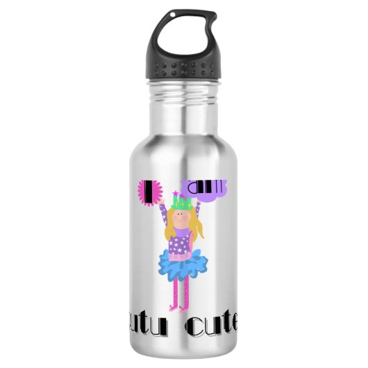De Leuke Ballerina van de tutu Waterfles (Voorkant)