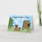 De leuke Beren en Kaart van Vaderdag van de Cabine (Voorkant)