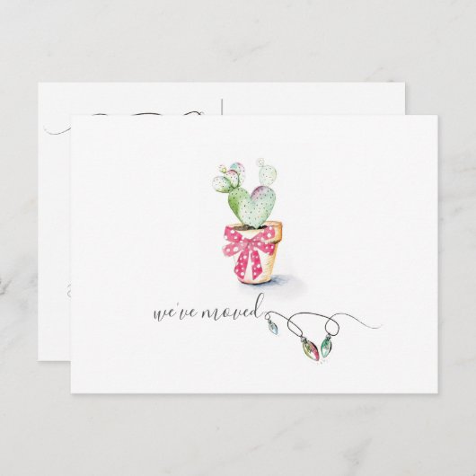 De leuke Bewegende Aankondiging van de Cactus van (Voorkant / Achterkant)