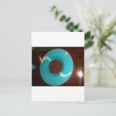 De leuke Blauwe close-up van koffiebonen Briefkaart (Staand voorkant)