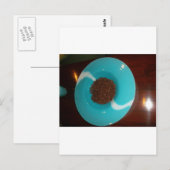 De leuke Blauwe close-up van koffiebonen Briefkaart (Voorkant / Achterkant)