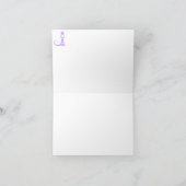 *~* de leuke Blauwe Douche van het Meisje van het Bedankkaart (Binnen)