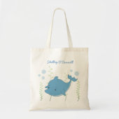 De leuke Blauwe Zak van het Canvas van de Tote Bag (Voorkant)