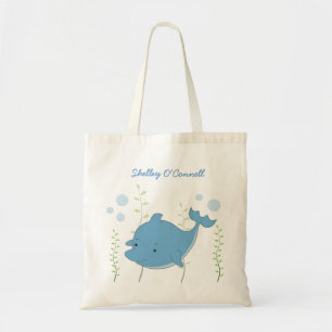 De leuke Blauwe Zak van het Canvas van de Tote Bag