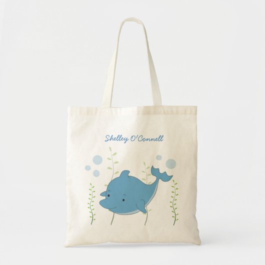 De leuke Blauwe Zak van het Canvas van de Tote Bag (Voorkant)