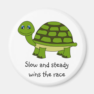 De leuke Cartoon van de Schildpad Magneet