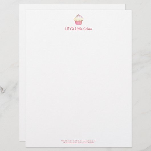 De leuke Chef-kok van Pastery van de Bakkerij Persoonlijk Briefhoofd (Voorkant / Achterkant)