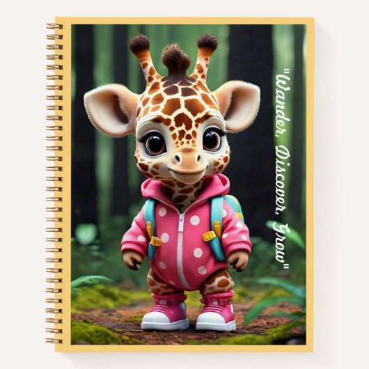 "De leuke dag uit van de giraffe" Notitieboek (Voorkant)
