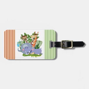 De leuke Dieren van de Safari Bagagelabel