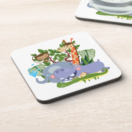 De leuke Dieren van de Safari Bier Onderzetter (Linkerzijde)