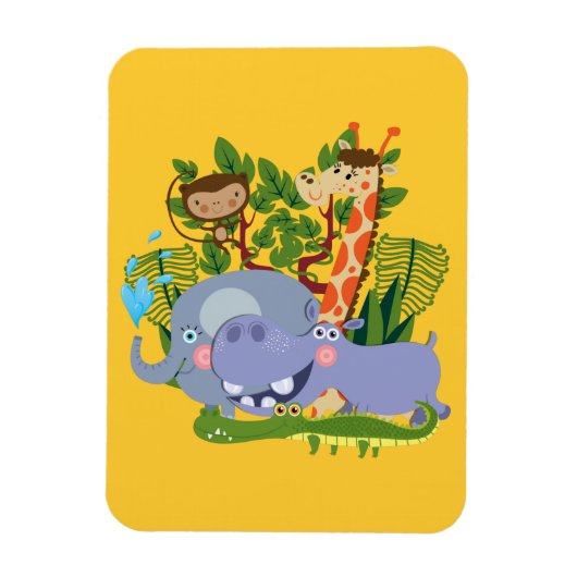 De leuke Dieren van de Safari Magneet (Verticaal)