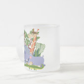 De leuke Dieren van de Safari Matglas Koffiemok (Voorkant links)