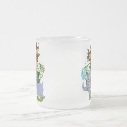 De leuke Dieren van de Safari Matglas Koffiemok (Center)