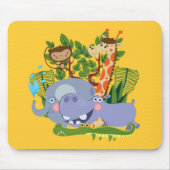 De leuke Dieren van de Safari Muismat (Voorkant)