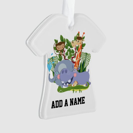 De leuke Dieren van de Safari Ornament (voorkant)