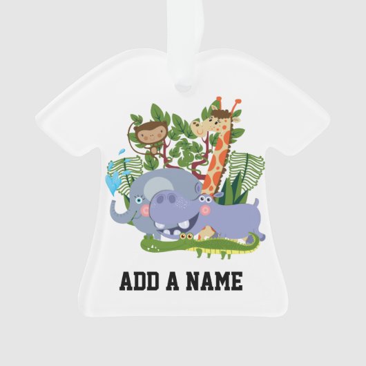 De leuke Dieren van de Safari Ornament (voorkant)