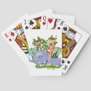 De leuke Dieren van de Safari Pokerkaarten