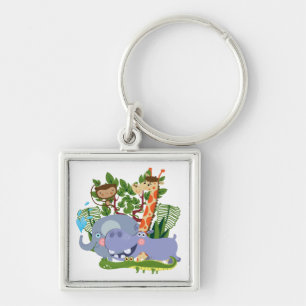 De leuke Dieren van de Safari Sleutelhanger
