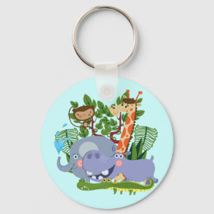 De leuke Dieren van de Safari Sleutelhanger