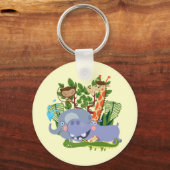 De leuke Dieren van de Safari Sleutelhanger (Voorkant)