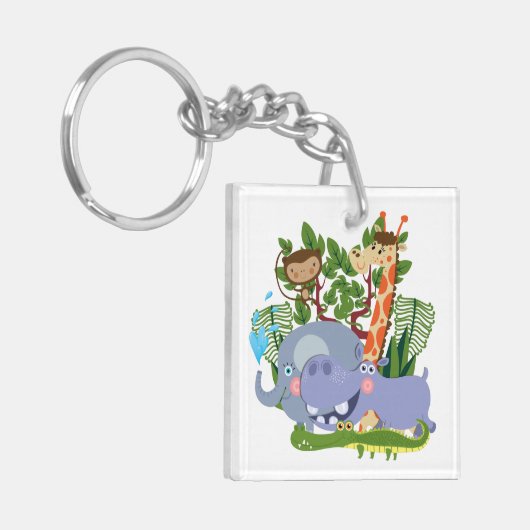 De leuke Dieren van de Safari Sleutelhanger (Voorkant Links)