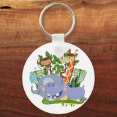 De leuke Dieren van de Safari Sleutelhanger (Voorkant)