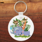 De leuke Dieren van de Safari Sleutelhanger (Voorkant)