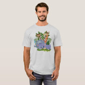 De leuke Dieren van de Safari T-shirt (Voorkant volledig)