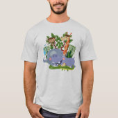 De leuke Dieren van de Safari T-shirt (Voorkant)