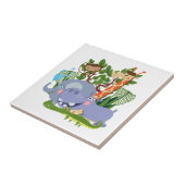 De leuke Dieren van de Safari Tegeltje (Zijkant)