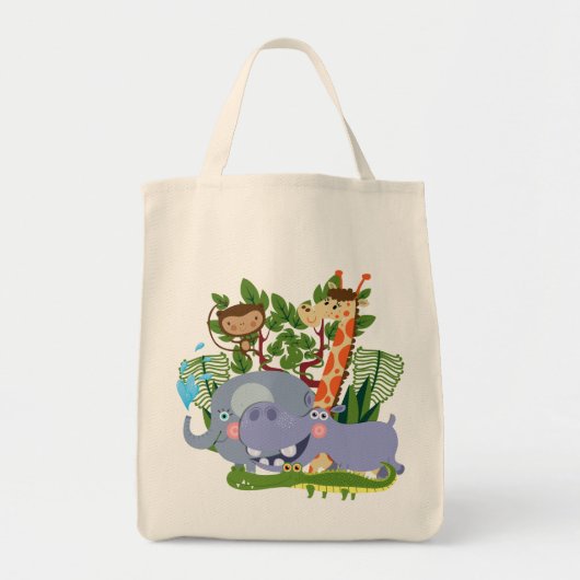 De leuke Dieren van de Safari Tote Bag (Voorkant)