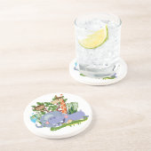 De leuke Dieren van de Safari Zandsteen Onderzetter (Zijkant)