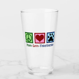 De leuke Dierenarts van de Liefde van de Vrede Glas