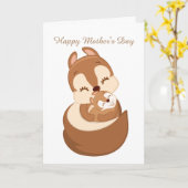 De leuke eekhoorn van de Vakantie van het Kaart (Gele Bloem)