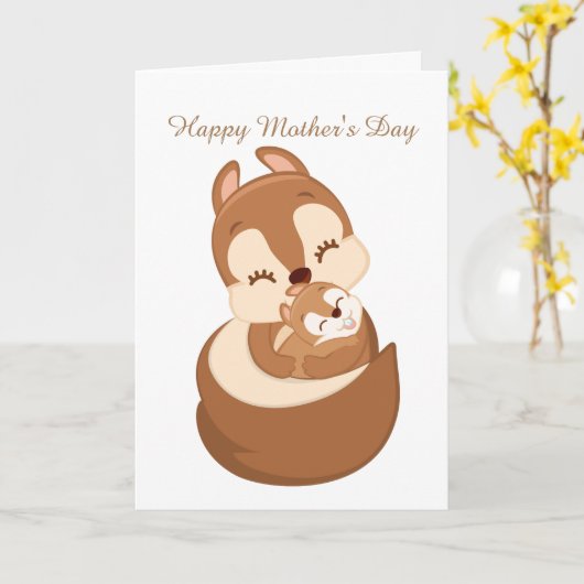 De leuke eekhoorn van de Vakantie van het Kaart (Gele Bloem)