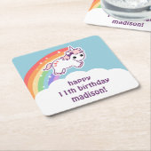 De leuke Eenhoorn van het Baby Kartonnen Onderzetters (Schuin)