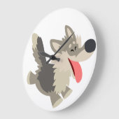 De leuke Frolicsome Klok van de Muur van de Wolf (Hoek)