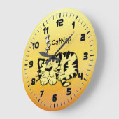 De leuke Gele Klok van de Muur van het Dutje van (Hoek)