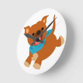 De leuke Gelukkige Klok van de Muur van Staffie (Hoek)