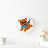 De leuke Gelukkige Klok van de Muur van Staffie (Huis)