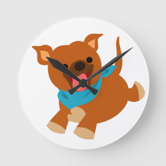 De leuke Gelukkige Klok van de Muur van Staffie